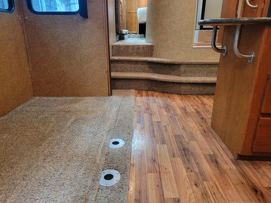 We clean RV flooring!