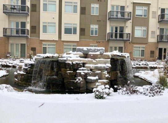 Outdoor waterfall