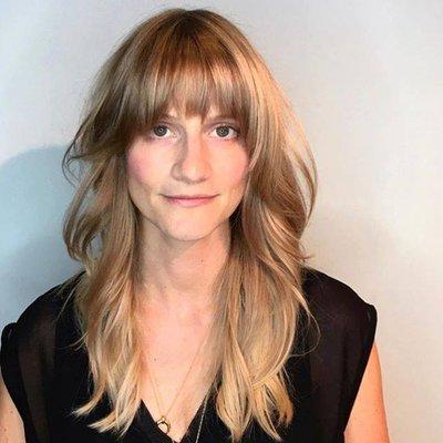 Lived-in layered shag and balayage at Fringe Salon NY