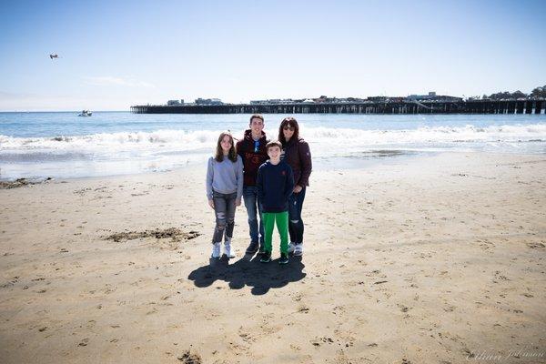 Family on the beach