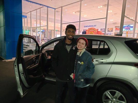 My boyfriend and I next to our Trax 2020!