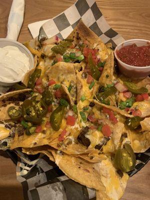 Delicious ground beef nachos