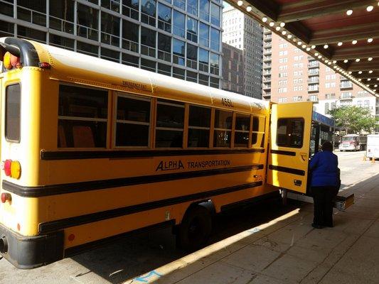 Handicap accessible bus