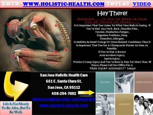 Go to holistic-health dot com to watch video.