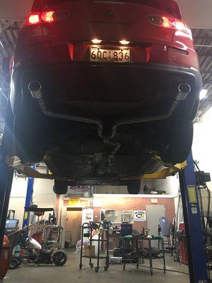 Custom dual exhaust install