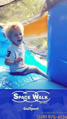 Beat the summer heat with a water slide from Space Walk of Gulfport! Call our Fun Crew at 228-875-4134 to book your fun today.=)