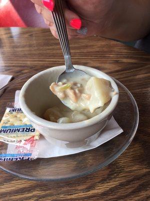 Clam chowder is definitely home made! Chunky goodness totally legit!