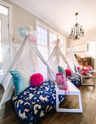 Unicorn-themed sleepover