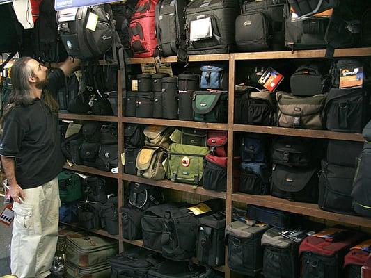 We have a HUGE selection of camera bags. Lowepro, Tamrac, and more!