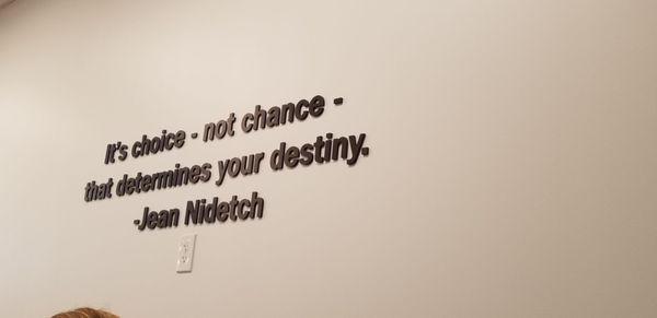 Inspiration on the wall