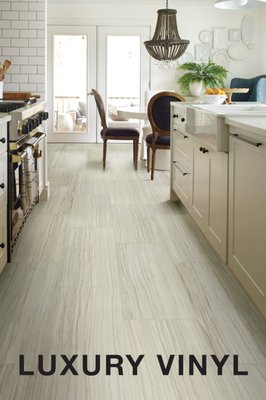 Luxury vinyl tile is a great option.