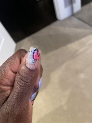 Chipped nail after four days