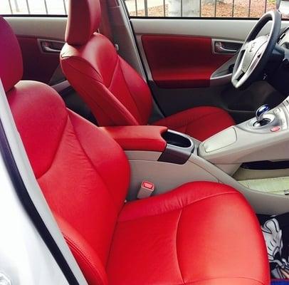 Red leather seats