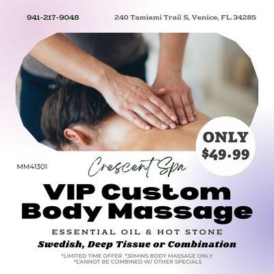 Crescent Spa
 MM41301
 Call us at 941-217-9048