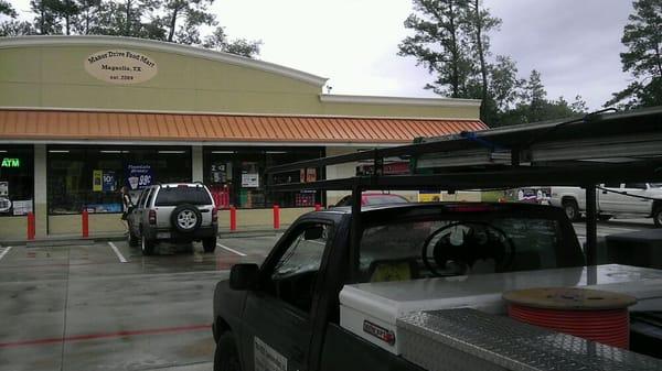 Bat mobile at manor drive food mart shell.   Need gas