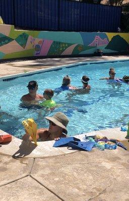 The swimming pool with the most bada$$ instructors. Taken from one of the sitting areas where parents watch their kids.