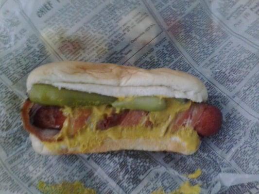 The Tracy dog. A fried hot dog