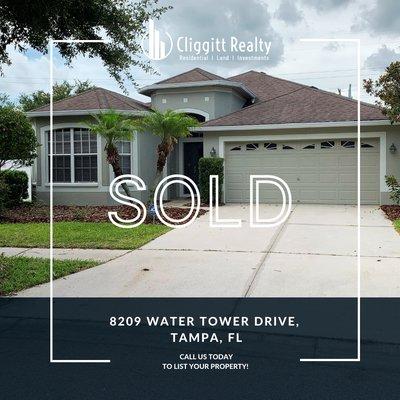 Sold! 8209 Water Tower Drive, Tampa, Florida