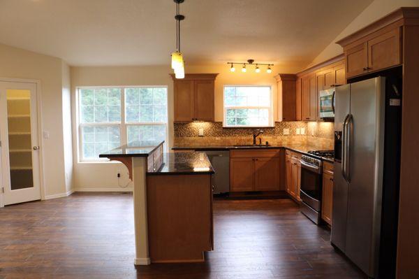 Custom pantry on the left