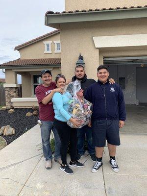 Extremely happy about their new home in Oakley!