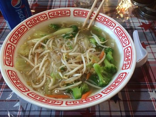 Vegetable pho is not on the menu