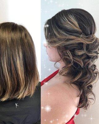 Tape in extension and updos