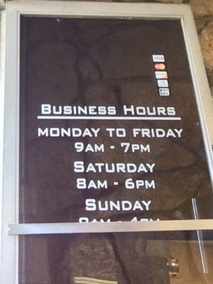 Shop hours