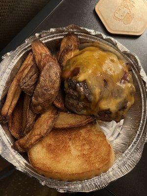 Burger and fries