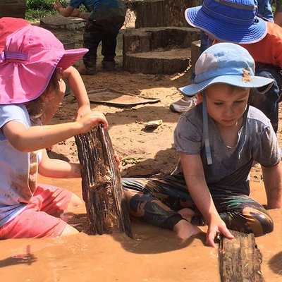 At ERS, children spend lots of time daily playing and exploring outdoors, and we are not afraid of geting muddy, dirty and wet!