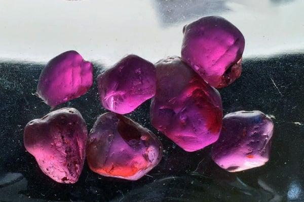 My rough Pink Sapphires given to Lucky Gem Cutting on June 14, 2016.