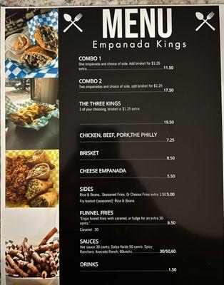 Current menu - hopefully, the Apple Fritters will be added permanently.