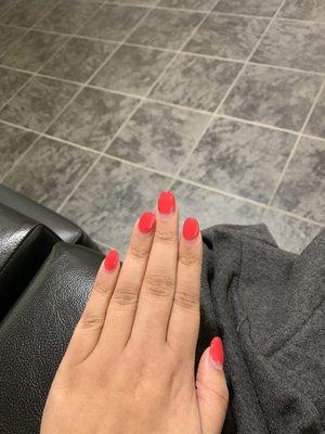 My natural nails after over a MONTH. Sns is deff the best option for my nails. Never imagined they could EVER be this long.