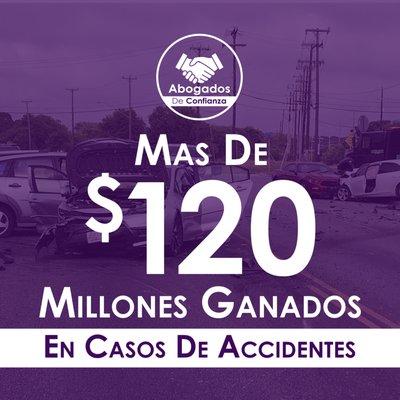 Millones de dolares ganados en casos de accidentes