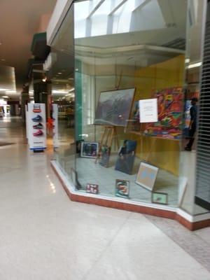 A lot of the empty stores are filled with local art.