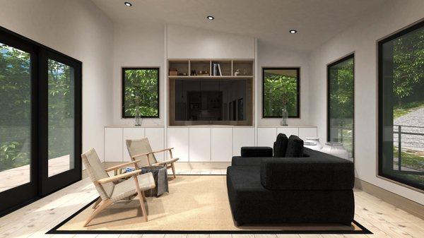 Wood Architects - Guest House Living area