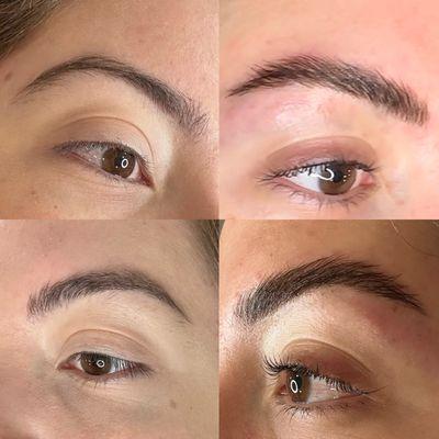 Brow and lash lamination + brow and lash tint