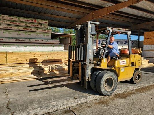 Here's another shot of our lumber yard!