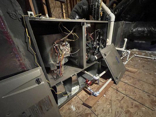 Opened Attic Furnace