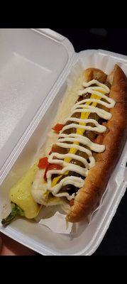 Sonoran dog with everything.