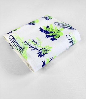 Double Century Cactus - Cobalt + Lime - Tea Towel