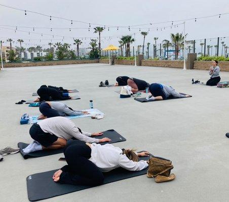 rooftop yoga