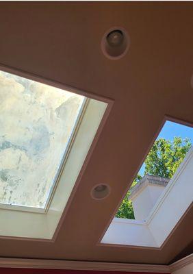 Shows how fogged my skylights were before Kevin from glassworx replaced them.