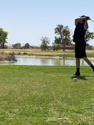 Son Kendall walloping a ball