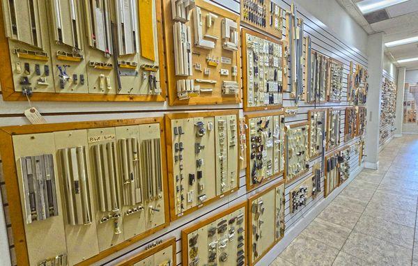 We use our parts walls to help you identify your door and window parts. Let us know how we can help.