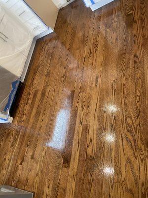 We refinished the hardwood floors in Park Ridge IL