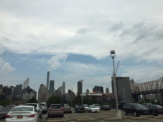 View of Manhattan skyline midtown east and Roosevelt island