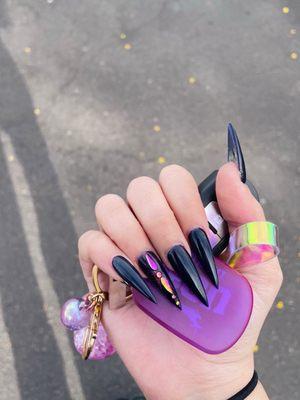 Acrylic stiletto nails