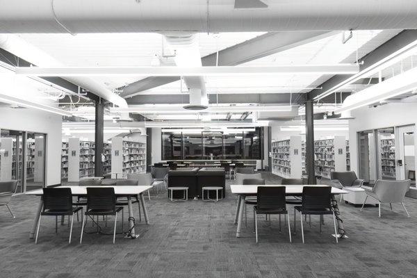 Second floor open study area.