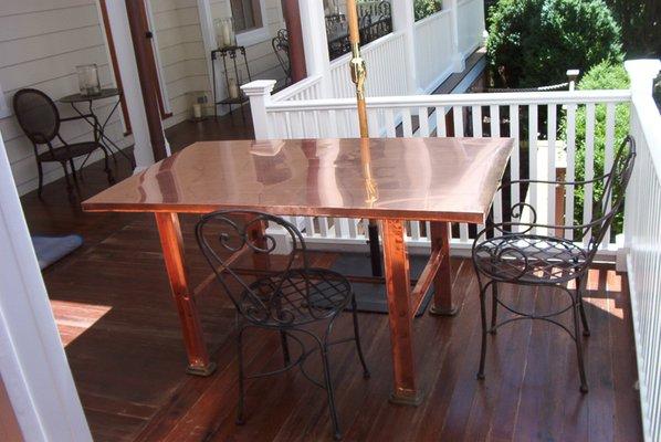 Copper clad table