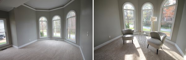 Simple sitting room staging.